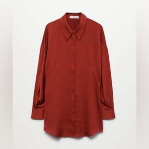 MANGO Satin finish flowy shirt
